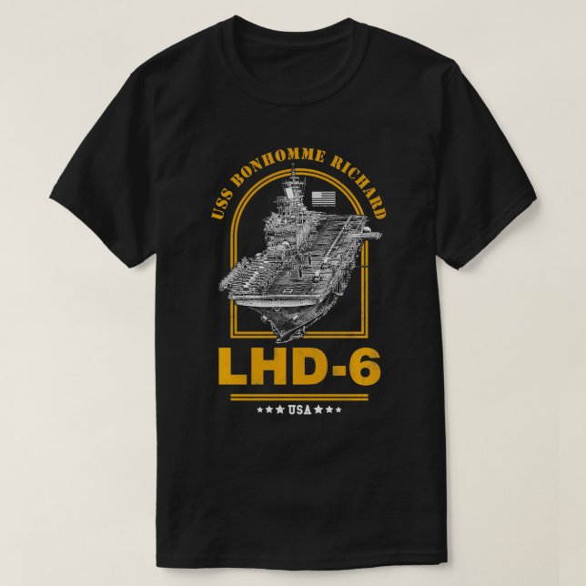 LHD6 USS Bonhomme Richard T-Shirt (Design vorne)