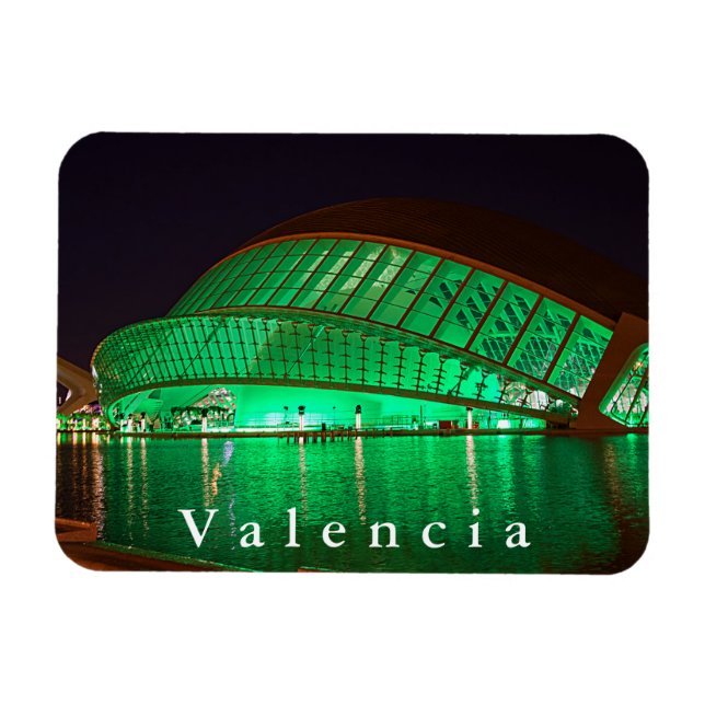 L'Hemisfèric im Abend. Magnet (Horizontal)