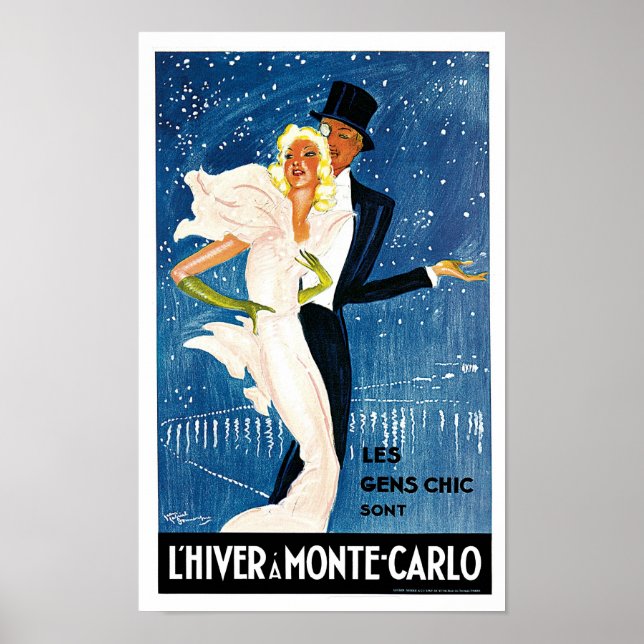L'Hiver a Monte Carlo Poster (Vorne)