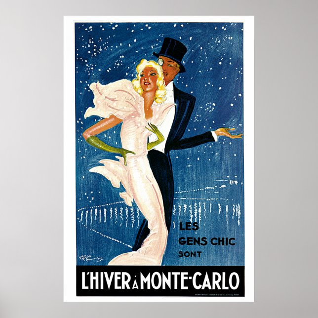 L'Hiver a Monte Carlo Ristorante La Lanchetta Poster (Vorne)