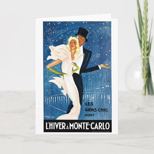 L'Hiver Monte Carlo Monaco Karte (Vorderseite)