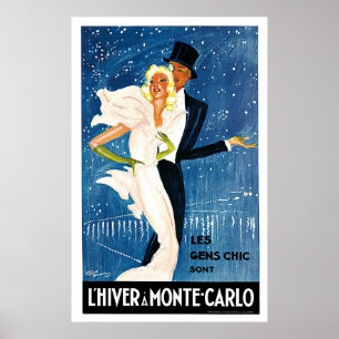 L'Hiver Monte Carlo Monaco Poster