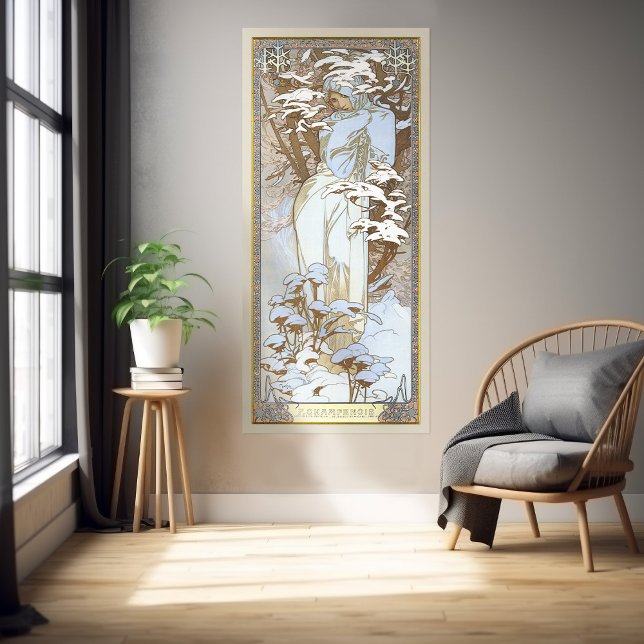 L'Hiver Season Art Nouveau Alphonse Mucha Poster (Von Creator hochgeladen)