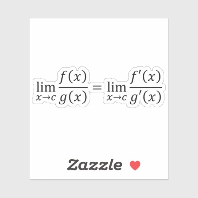 L'Hopitalregel - Grundlagen der Mathematik und der Aufkleber (Blatt)