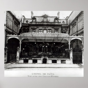 L'Hotel de Paiva an den Champs-Elysees Poster