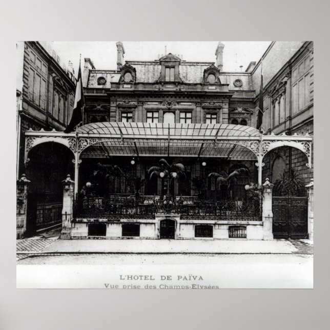 L'Hotel de Paiva an den Champs-Elysees Poster (Vorne)