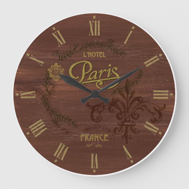 L'Hotel Paris Vintag Look Decorative Uhr (Vorderseite)