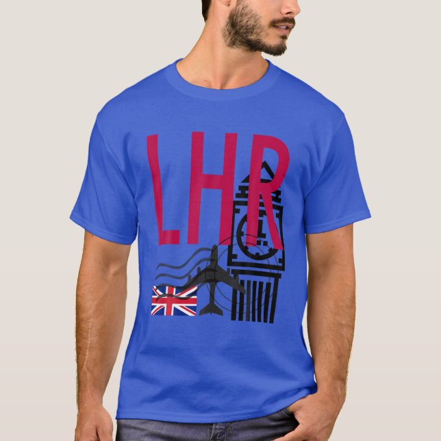 LHR FLUGHAFENCODE TAG LONDON HEATHROW ENGLA T-Shirt (Vorderseite)