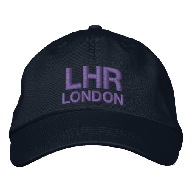 LHR London Heathrow Emroided Hat Bestickte Baseballkappe (Vorderseite)