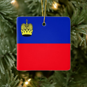 LI001 FLAG LIECHTENSTEIN, KERAMIKORNAMENT