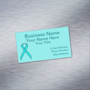 Li Blue/Aquamarin Standard Ribbon von Kenneth Yonc Magnetische Visitenkarte