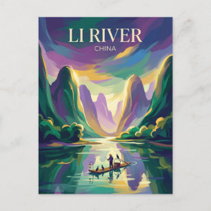 Li-Fluss China Postkarte