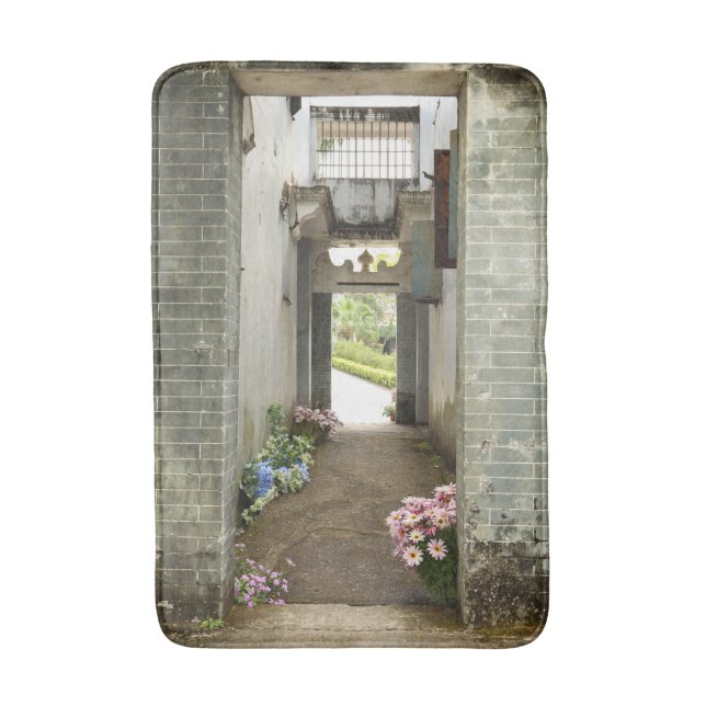 Li Garden Serie: Blumenkorridor  Badematte (Vorderseite Vertikal)