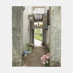 Li Garden Serie: Floraler Korridor Fleecedecke