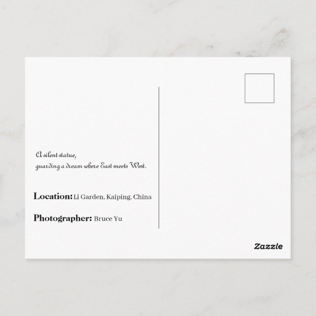 Li Garden Series: Wo Geschichten leben Postkarte (Rückseite)