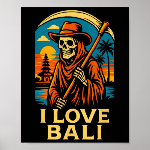 Li Indonesien Ich liebe Li Vintage Damen Surfs Up  Poster