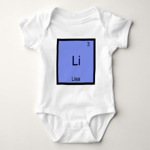 Li - Lisa Chemie-Element-Symbol-Name-T-Shirt Baby Strampler