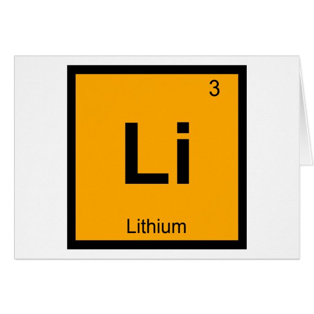 Li - Lithium Chemie Periodisches Tabellensymbol (Vorderseite (Horizontal))