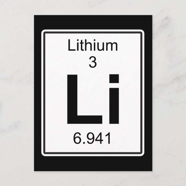 Li - Lithium Postkarte (Vorderseite)