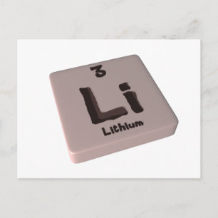 Li Lithium Postkarte