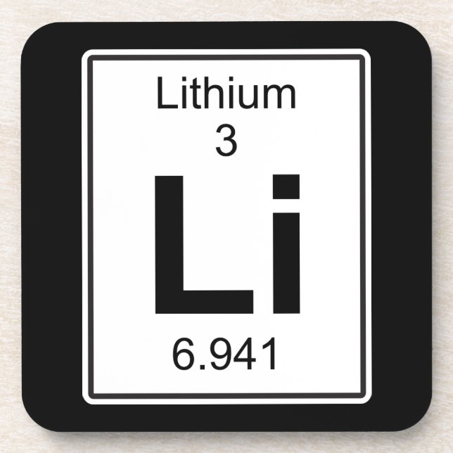 Li - Lithium Untersetzer (Vorderseite)