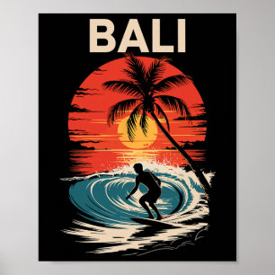 Li Strand-Vibes, Spaß Sonnenuntergang und Surfen R Poster