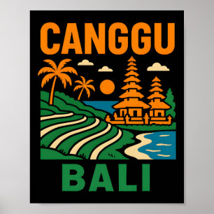 Li Surfing Canggu Li Vintage Herren Strand Leben  Poster