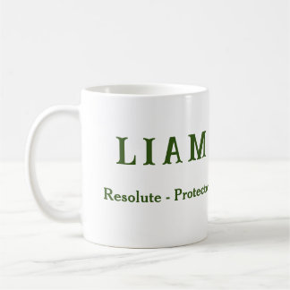 {Liam} Name bedeutet Schild-Tasse Kaffeetasse