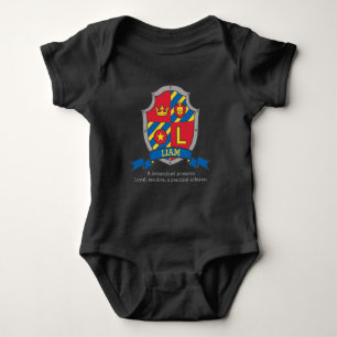 Liam Name bedeutet Wappen Ritter Schild Baby Strampler