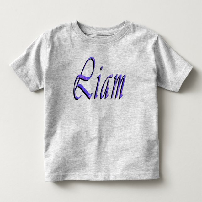 Liam, Name, Logo, Toddlers Grey T-shirt (Vorderseite)