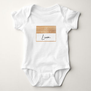 Liam Name Reveal Baby Hallo Mein Name ist Label Bo Strampler