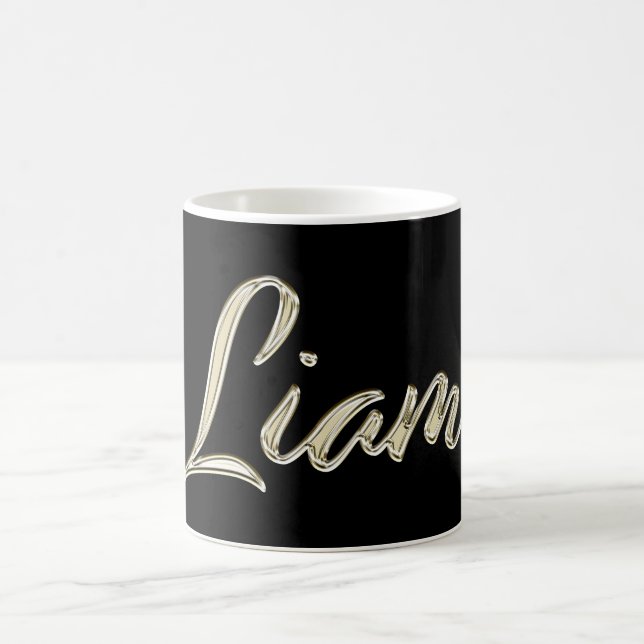 Liam Name whitegold Tasse Teetasse Kaffeetasse (Mittel)