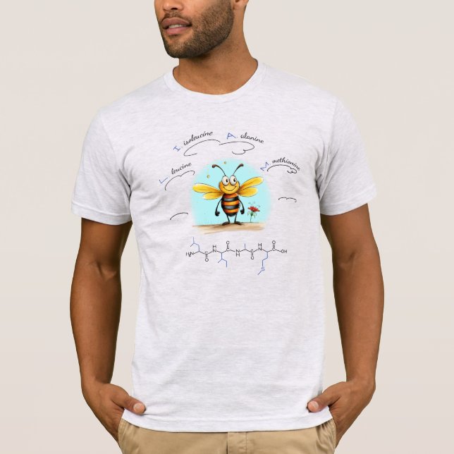 LIAM-Peptid, Bee-4 mit benutzerdefiniertem Text, l T-Shirt (Vorderseite)
