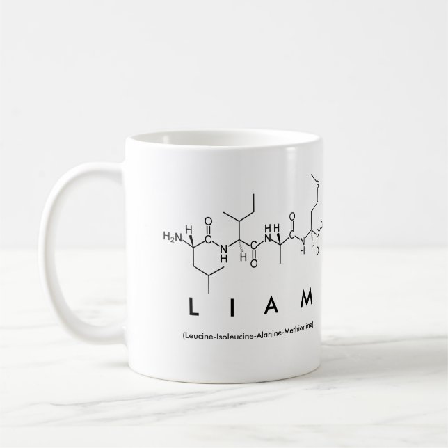 Liam-Peptidnamen-Tasse Kaffeetasse (Links)