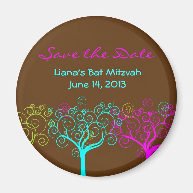 Liana Claire Bat Mitzvah Save the Date Magnet (Vorne)