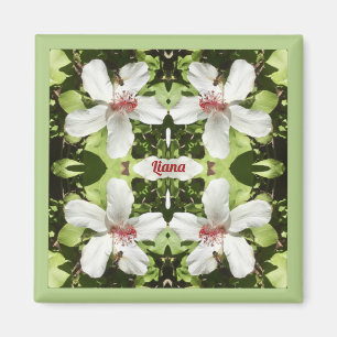 LIANA ~ EASTER ~ Blume im weißen Hibiskus ~ Magnet