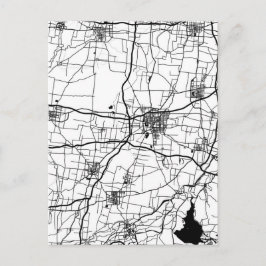 Liaocheng China City Map Postkarte