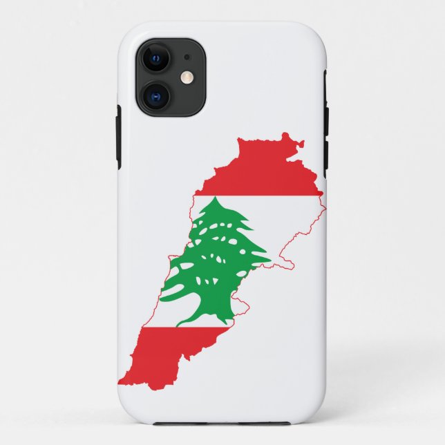 libanesische Flag-Karte Case-Mate iPhone Hülle (Rückseite)
