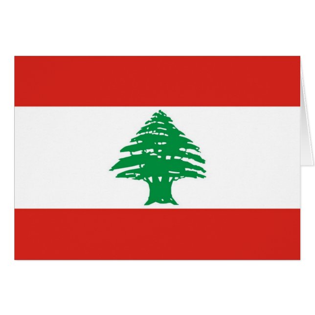 libanesische Flagge (Vorderseite (Horizontal))