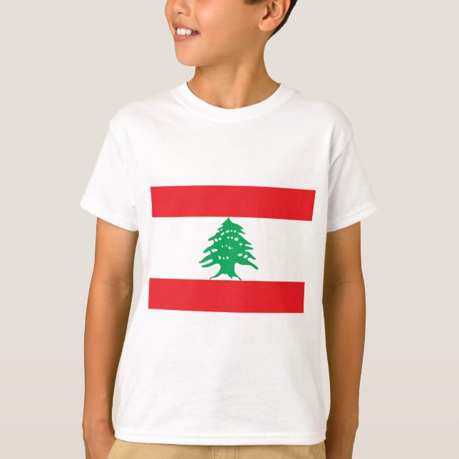 Libanesische Flagge - Flagge von der Libanon T-Shirt (Vorderseite)