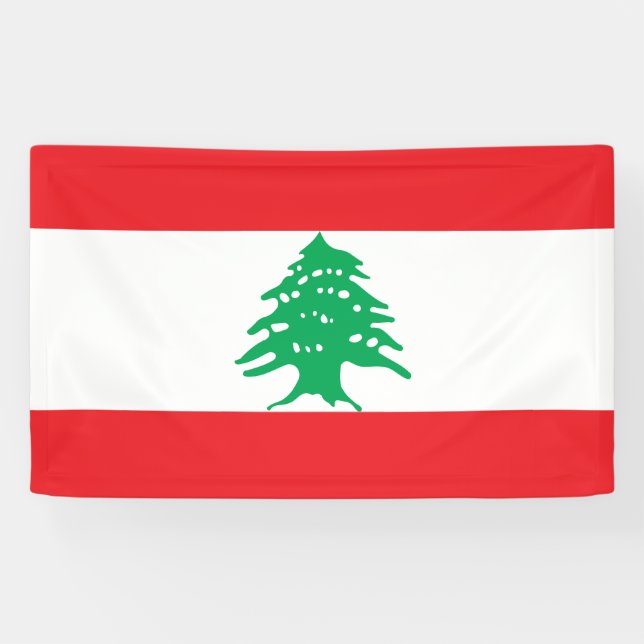 Libanesische Flagge (Libanon-Flagge) Banner (Horizontal)