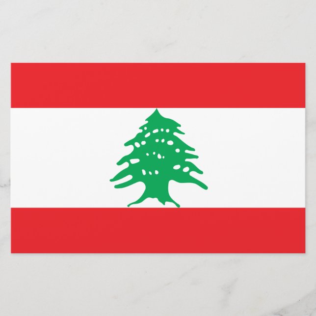 Libanesische Flagge (Libanon-Flagge) Briefpapier (Vorderseite)