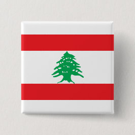 Libanesische Flagge (Libanon-Flagge) Button