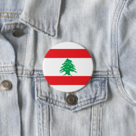 Libanesische Flagge (Libanon-Flagge) Button