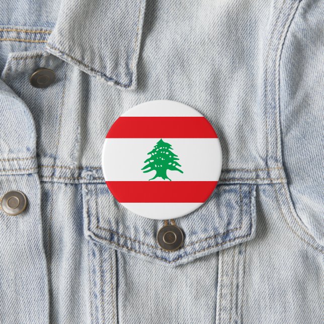 Libanesische Flagge (Libanon-Flagge) Button (Beispiel)