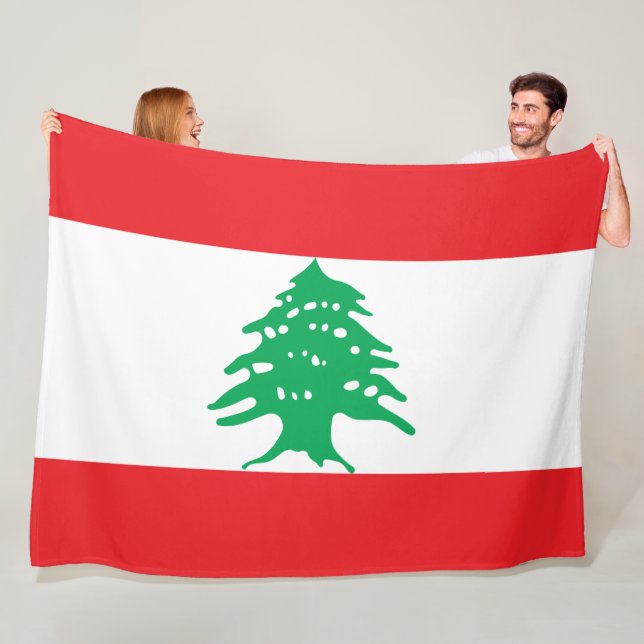 Libanesische Flagge (Libanon-Flagge) Fleecedecke (Beispiel)