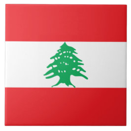 Libanesische Flagge (Libanon-Flagge) Fliese