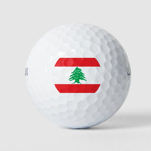 Libanesische Flagge (Libanon-Flagge) Golfball (Vorderseite)