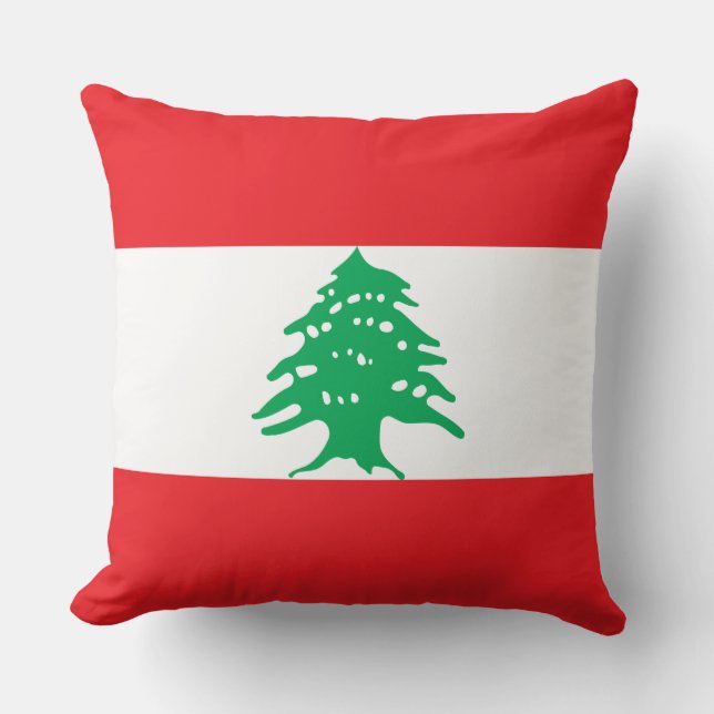 Libanesische Flagge (Libanon-Flagge) Kissen (Vorderseite)