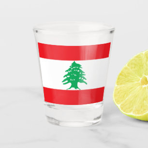 Libanesische Flagge (Libanon-Flagge) Schnapsglas